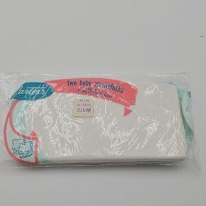 Carter's Baby Washcloths Set Of 2 10" X10" New Vintage 70s